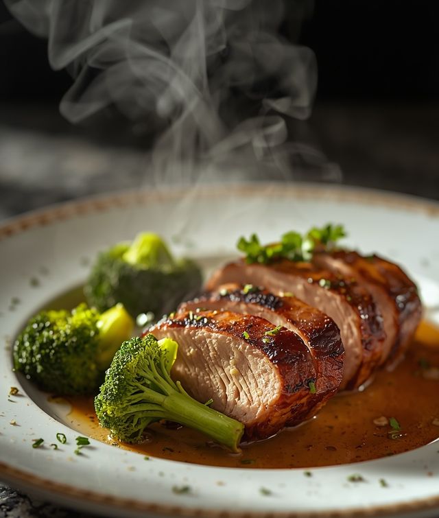 Pork Tenderloin with Broccoli