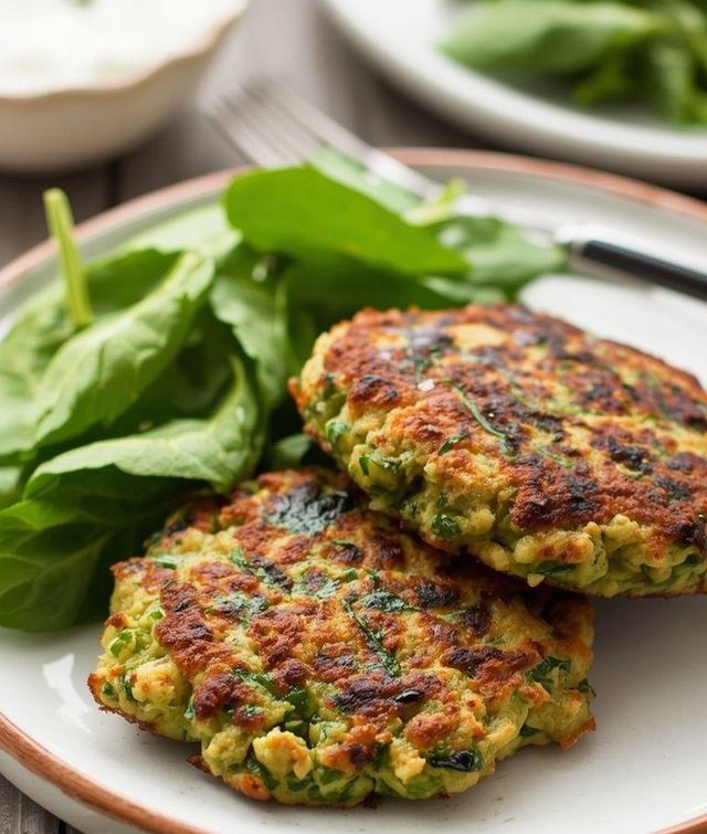 Zucchini- und Spinat-Puffer
