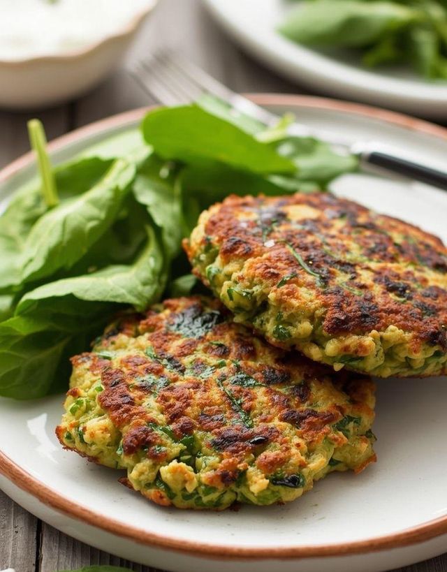 Zucchini- und Spinat-Puffer