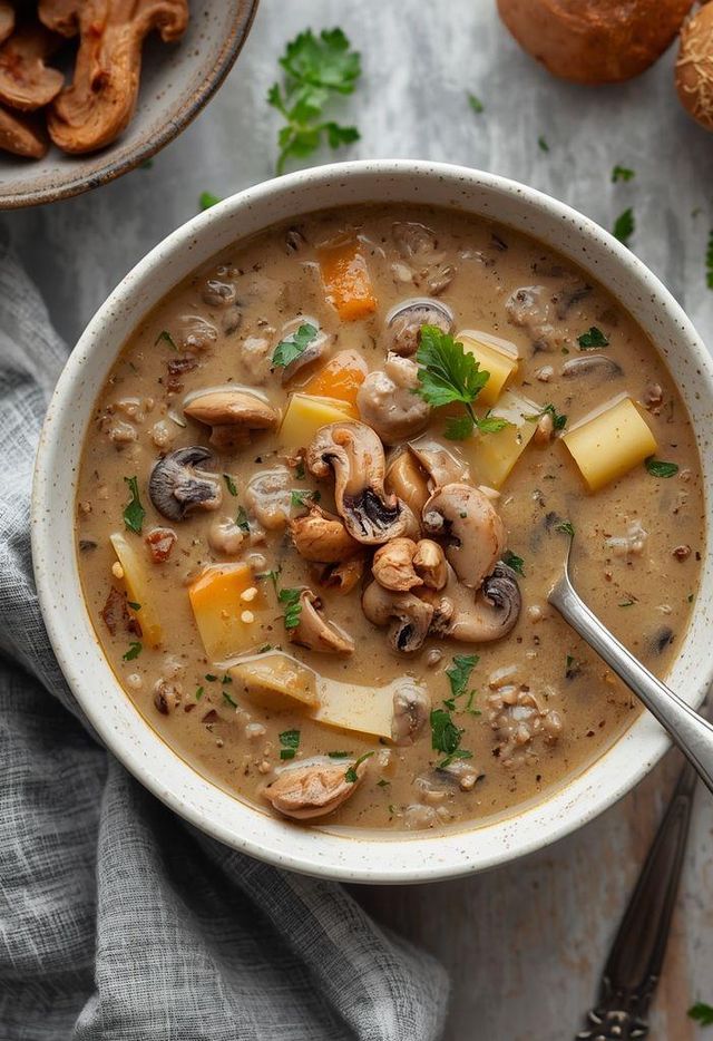 Cream of mushroom soup