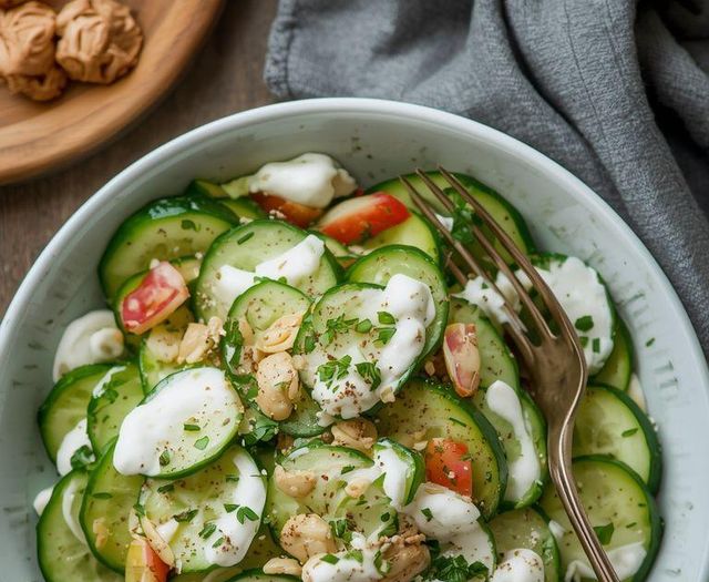 Natural Cucumber Salad with Yogurt
