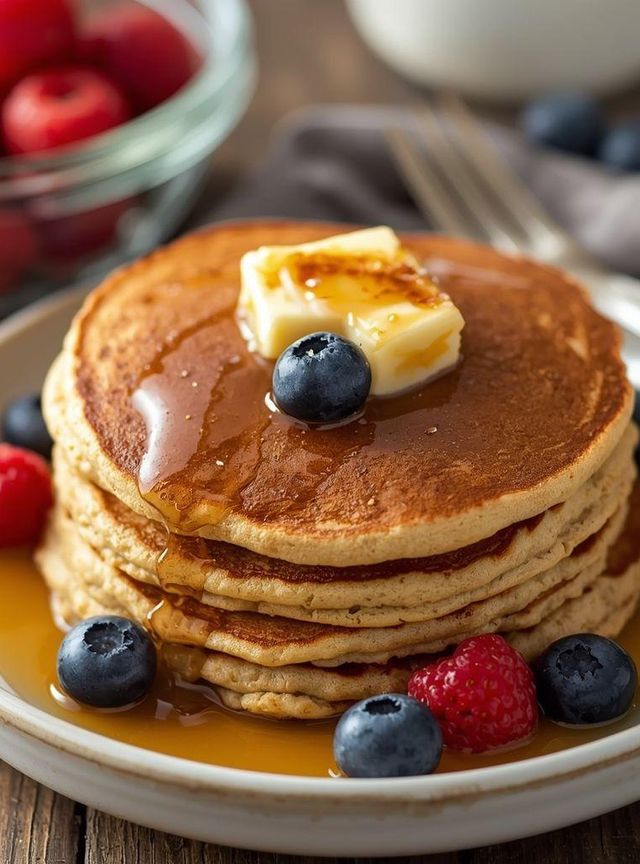Haferflocken Pfannkuchen mit Kleie