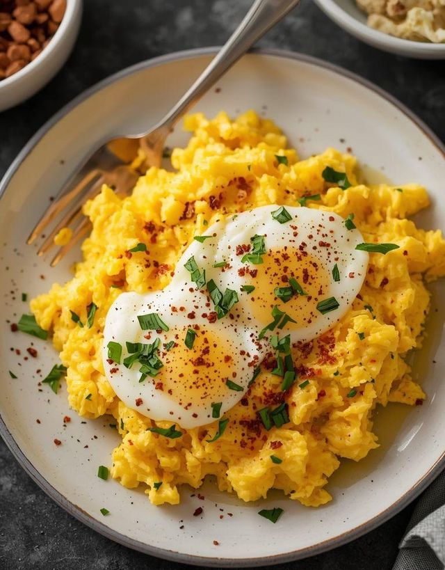 Classic Scrambled Eggs on Butter