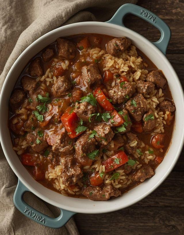 Beef Goulash with Brown Rice
