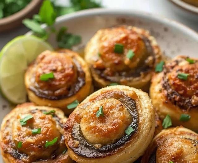 Einfache Champignonbrötchen