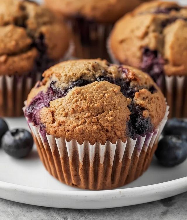 Blueberry Muffins with Bran