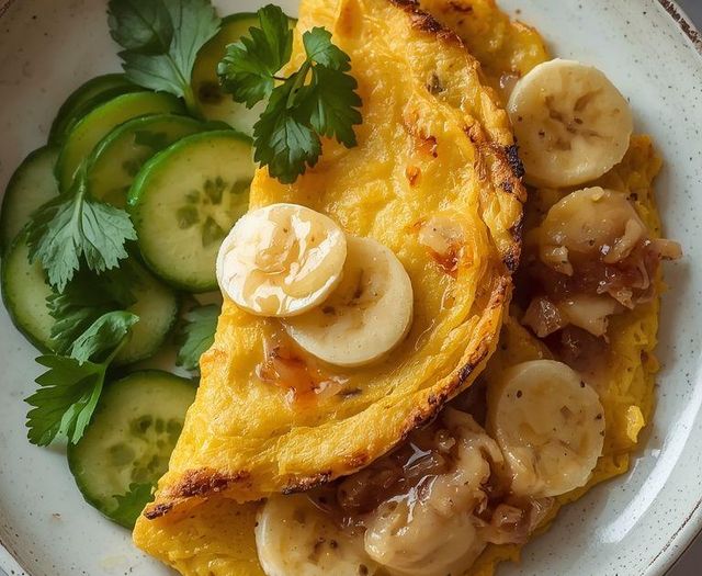 Omlet śniadaniowy z bananem