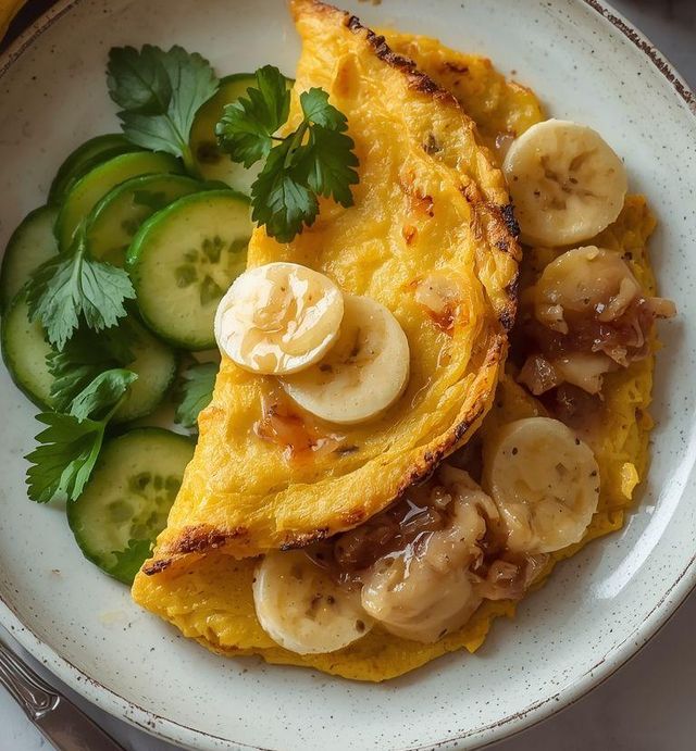 Bananen-Frühstücks-Omelett