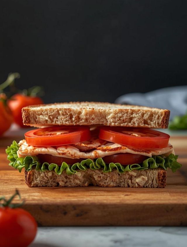 Turkey and Tomato Slice Sandwich