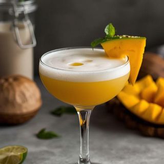Koktajl z mango, mlekiem kokosowym i chia