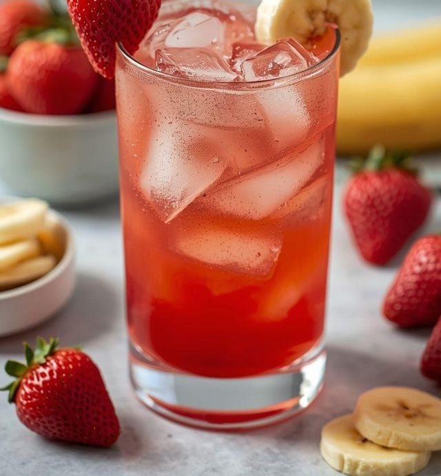 Bananen-Erdbeer-Cocktail