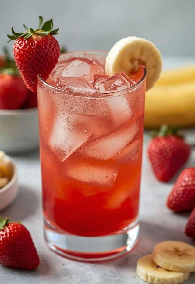 Banana-Strawberry Cocktail