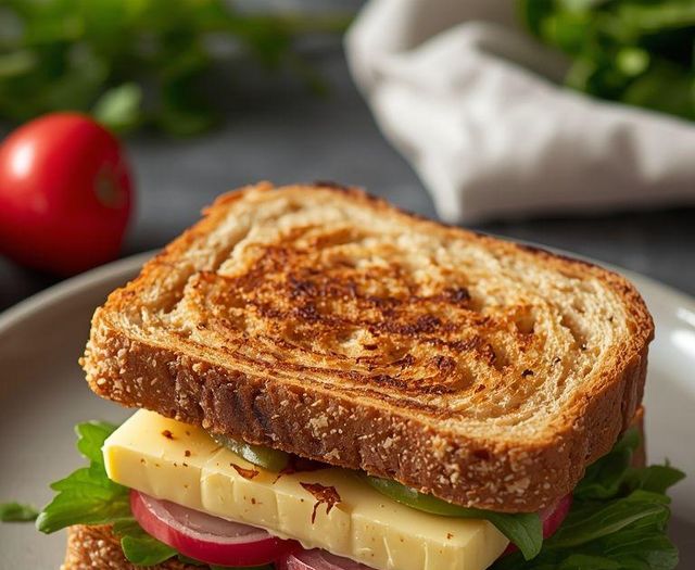 Butter Sandwich with Kabanos and Radish