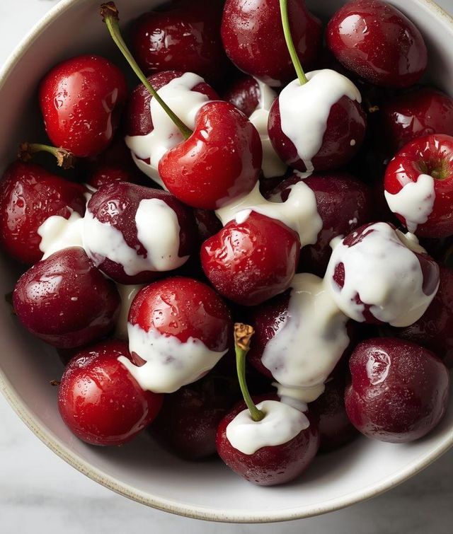 Wiśnie z jogurtem (wersja lżejsza)