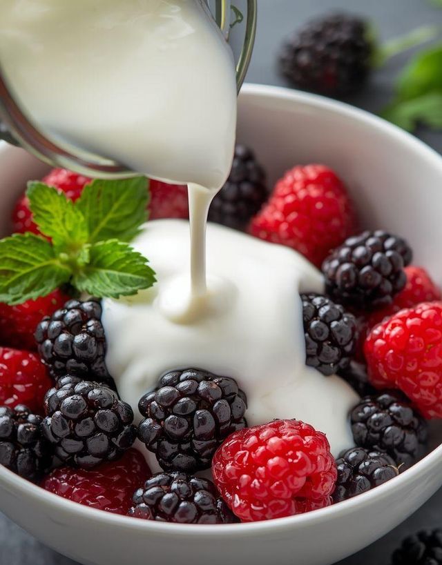 Brombeeren mit Joghurt