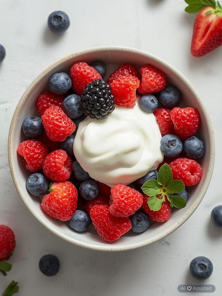Beeren mit Joghurt