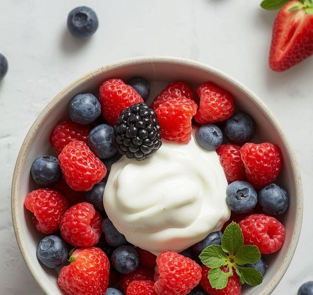 Beeren mit Joghurt