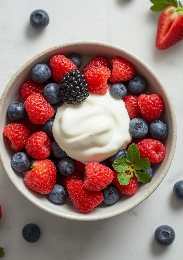 Beeren mit Joghurt