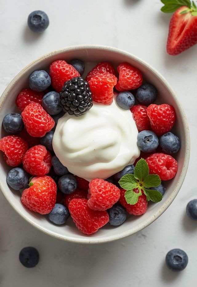 Beeren mit Joghurt
