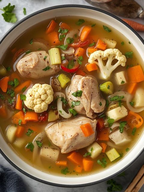 Spring-style Chicken Soup