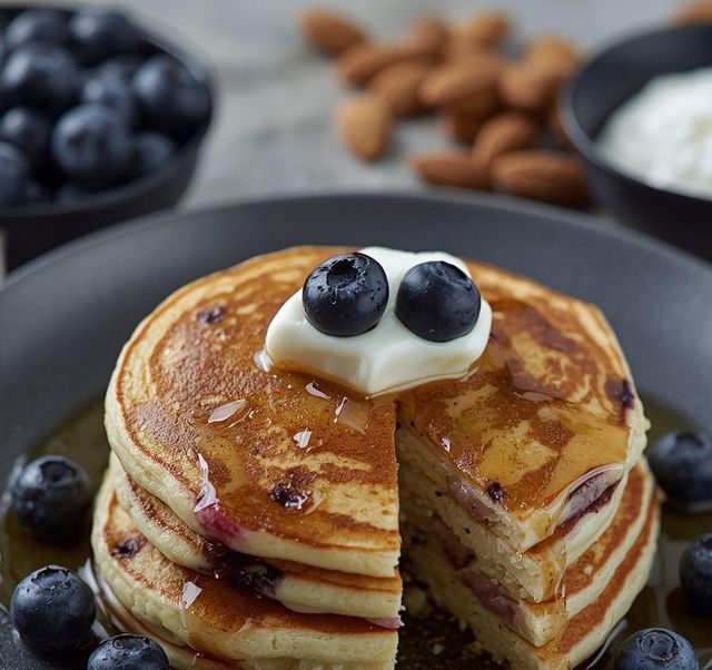 Low Carb Blaubeerpfannkuchen
