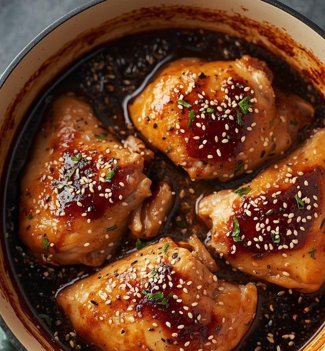 Chicken in Soy Sauce with Honey, Ginger, and Sesame