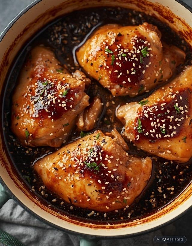 Chicken in Soy Sauce with Honey, Ginger, and Sesame