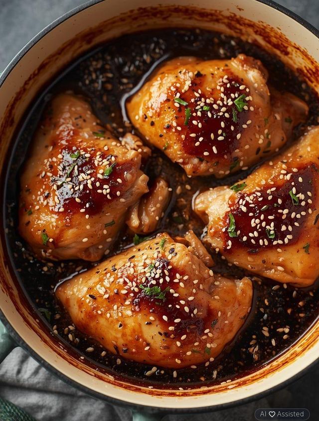 Chicken in Soy Sauce with Honey, Ginger, and Sesame
