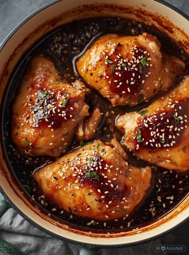Chicken in Soy Sauce with Honey, Ginger, and Sesame
