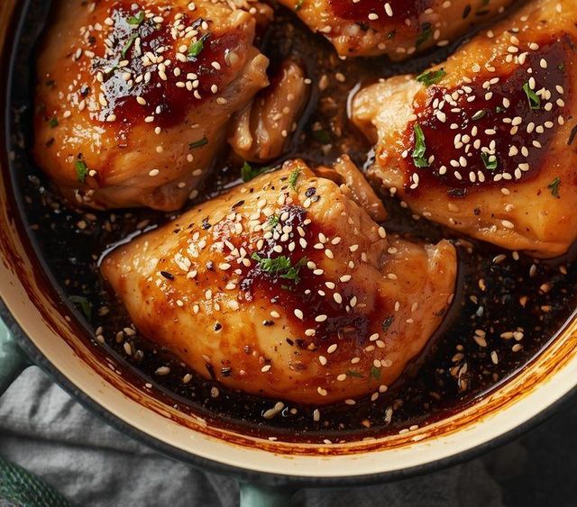 Chicken in Soy Sauce with Honey, Ginger, and Sesame