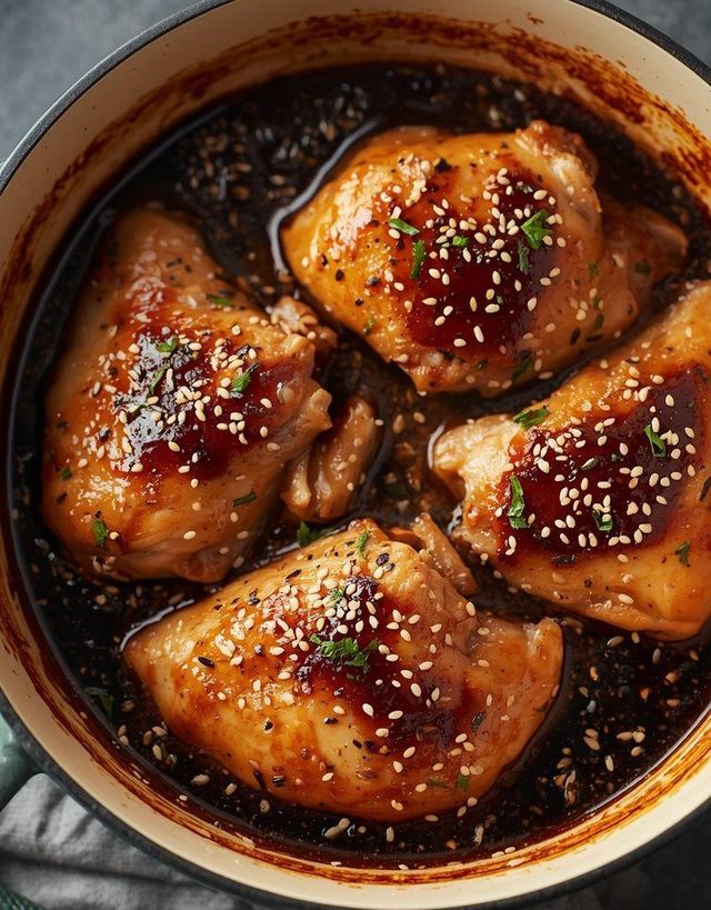 Chicken in Soy Sauce with Honey, Ginger, and Sesame
