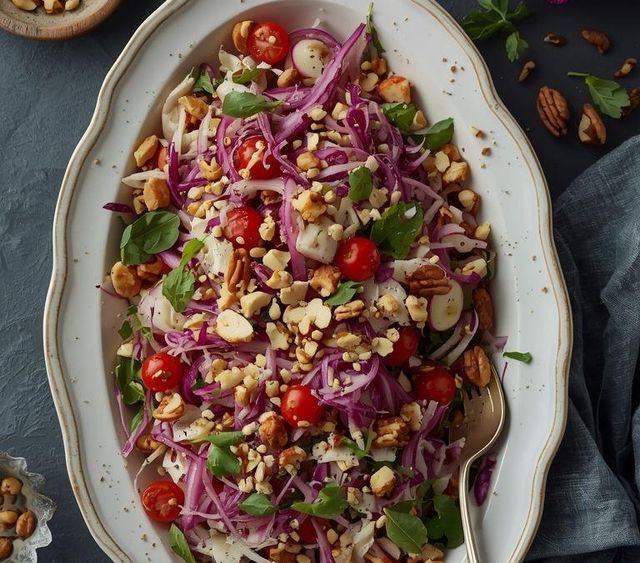 Sauerkrautsalat mit Nüssen