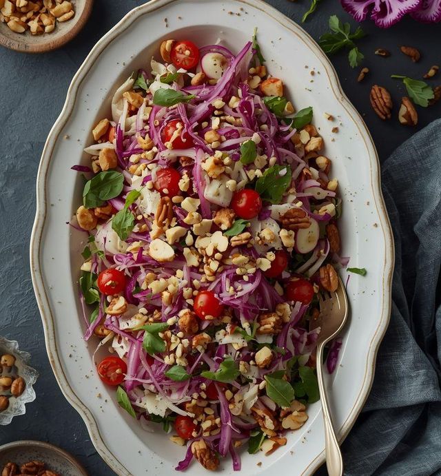 Sauerkraut salad with nuts
