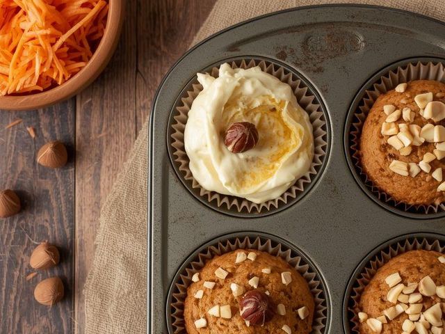 Muffins with Carrots and Hazelnuts