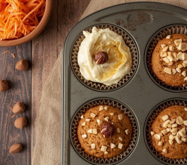 Muffins with Carrots and Hazelnuts