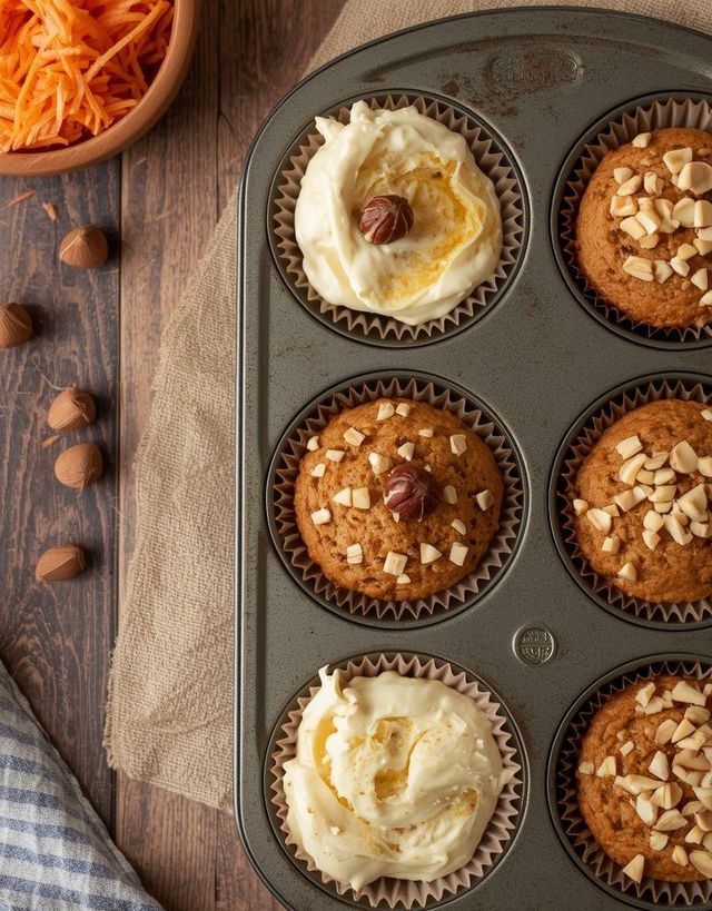 Muffins with Carrots and Hazelnuts