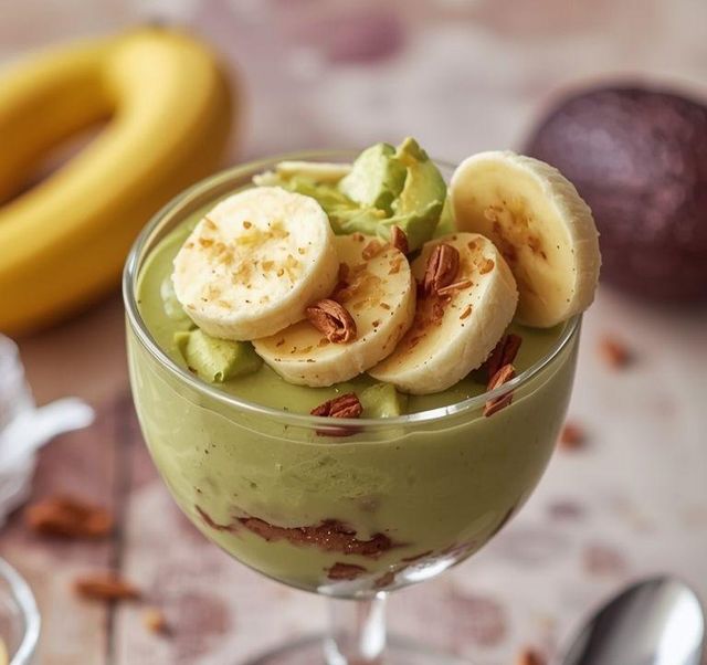 Deser z awokado i banana