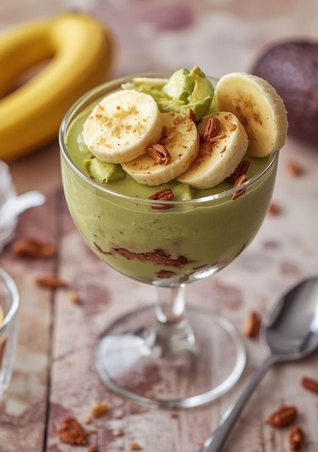 Deser z awokado i banana