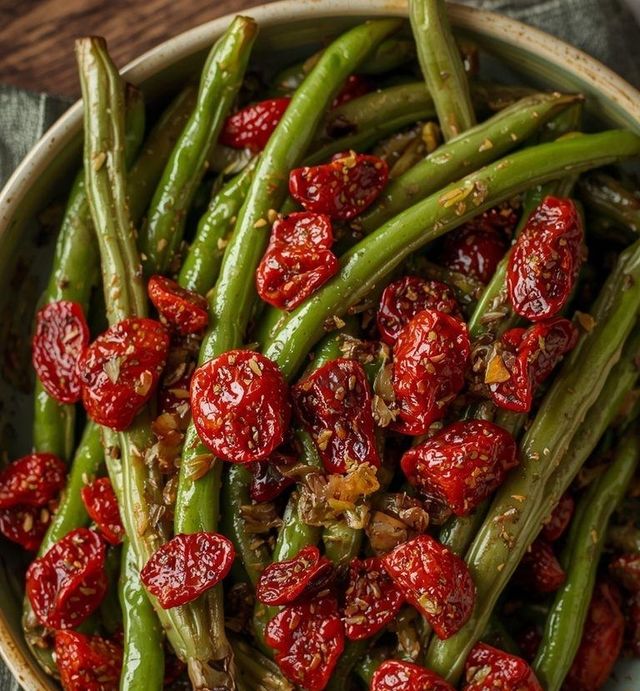 Green Beans with Dried Tomatoes