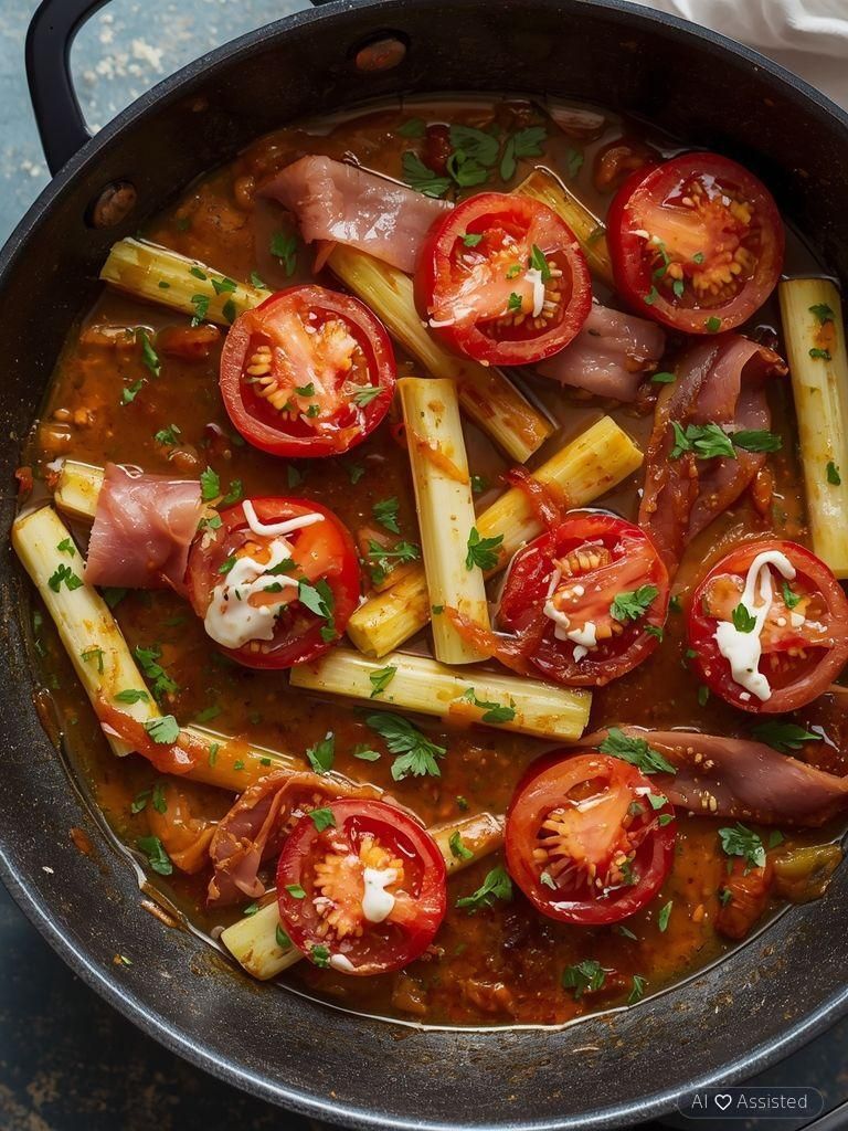 Kohlrabi Pan with Ham