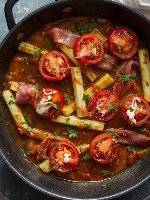 Kohlrabi Pan with Ham