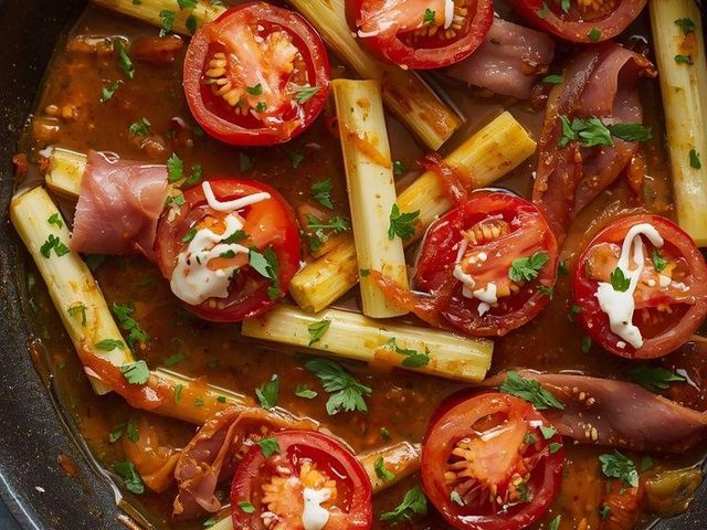 Kohlrabi Pan with Ham