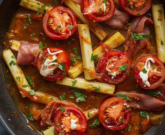 Kohlrabi Pan with Ham
