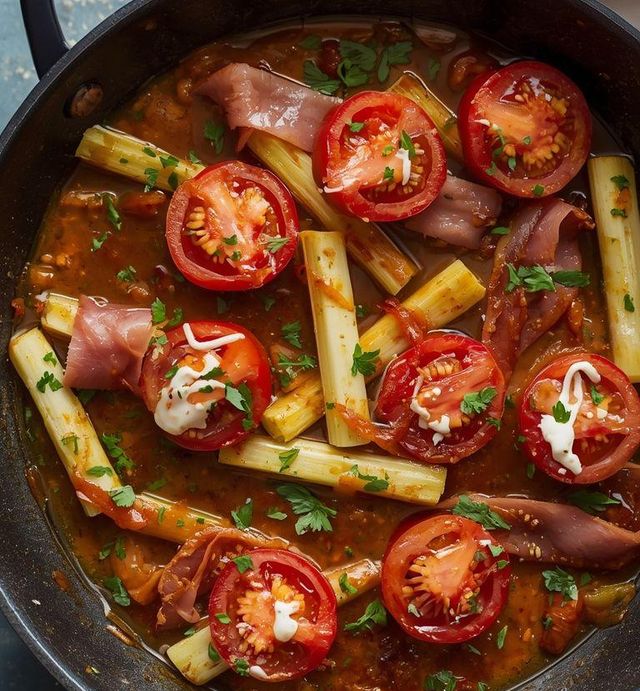 Kohlrabi Pan with Ham