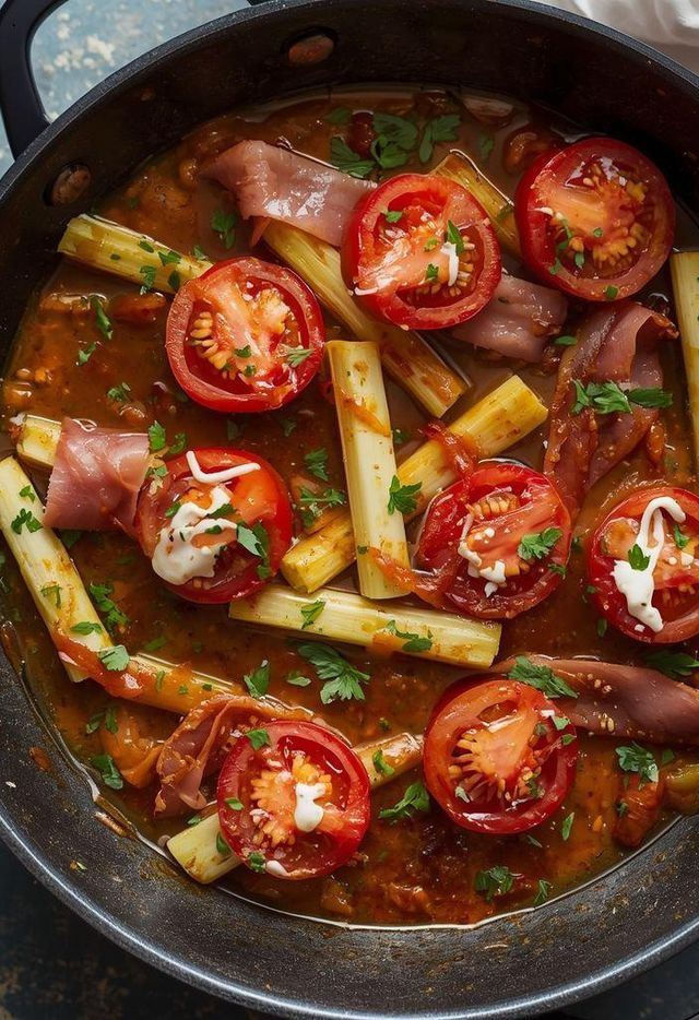 Kohlrabi Pan with Ham