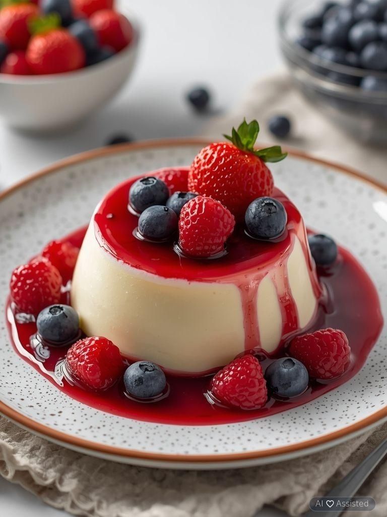 Panna Cotta with Berries