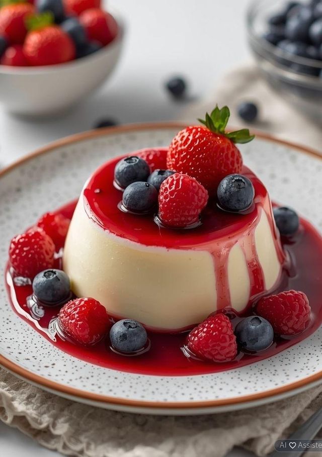 Panna Cotta mit Beeren