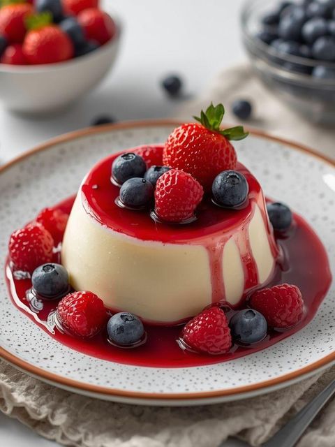 Panna Cotta with Berries