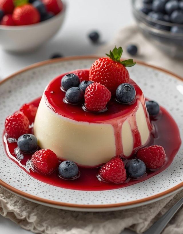 Panna Cotta with Berries