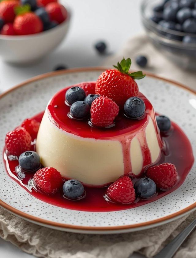 Panna Cotta with Berries